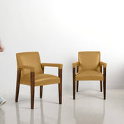 Luna Upholstered Chair - Set of Two - Mustard