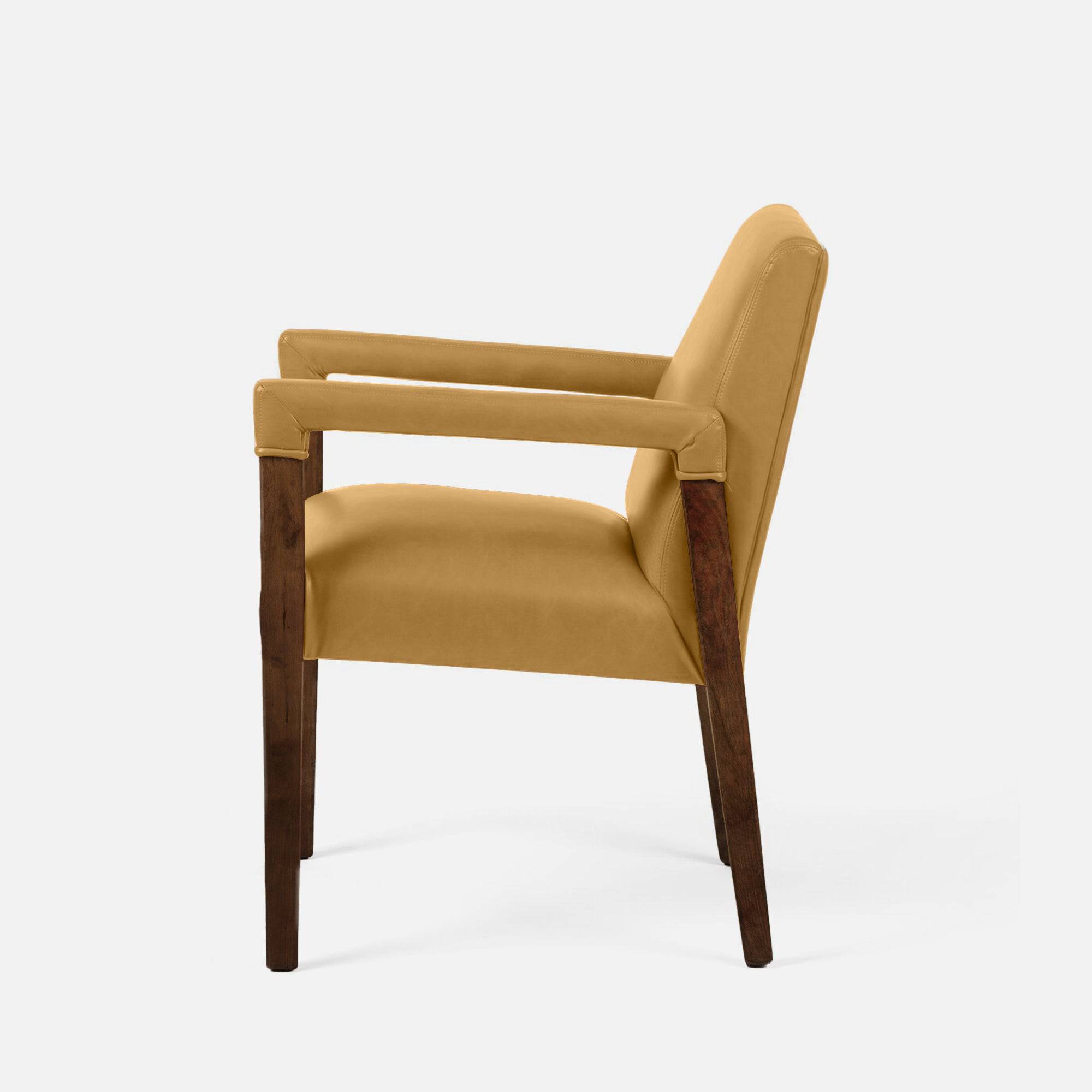 Luna Upholstered Chair - Set of Two - Mustard