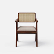 Pierre Rattan Back Chair Provincial Teak Finish