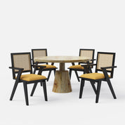 Yukon-Flora Dining Table Set - 2, 4 & 6 Seater/ All sizes