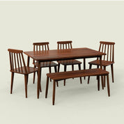 Maltby Dining Table Set - 4 & 6 Seater/150 cm with Bench