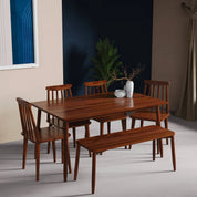 Maltby Dining Table Set - 4 & 6 Seater/150 cm with Bench