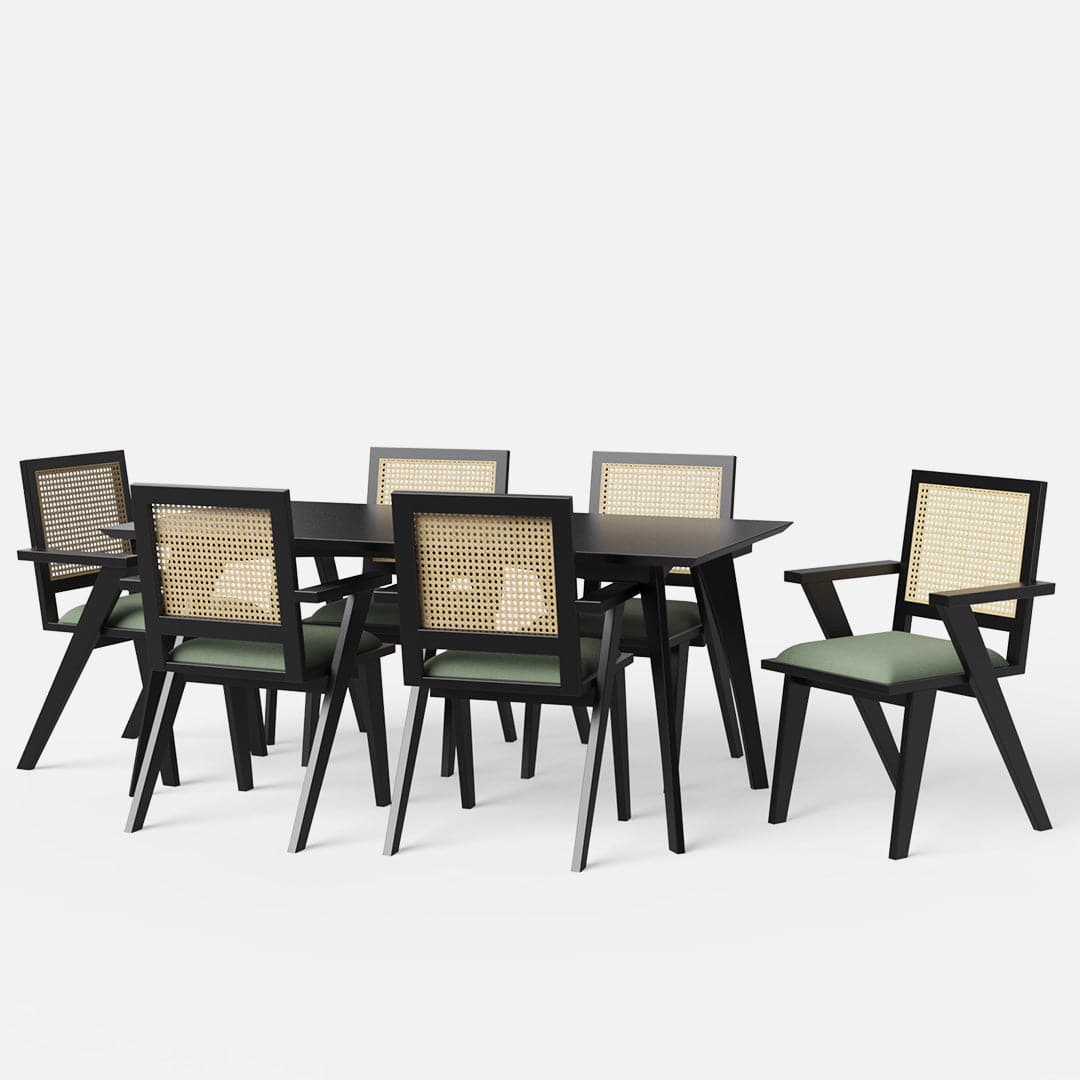 Gina-Flora Dining Table Set - 4 & 6 Seater / All Sizes