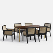 Ansel Dining Table with Kipling Chair Set - 4 & 6 Seater - All Sizes - Crafts Mill Bespoke Furniture - Dining
