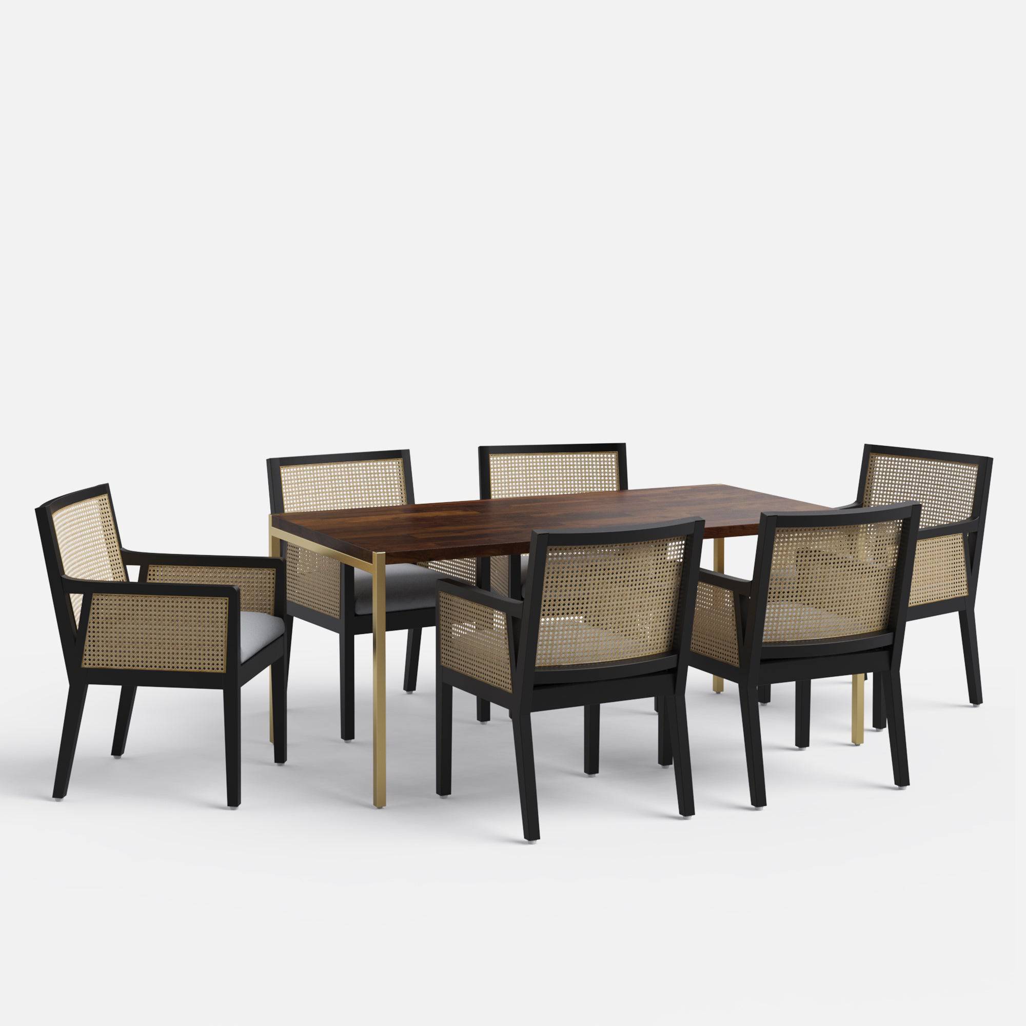 Ansel Dining Table with Kipling Chair Set - 4 & 6 Seater - All Sizes - Crafts Mill Bespoke Furniture - Dining