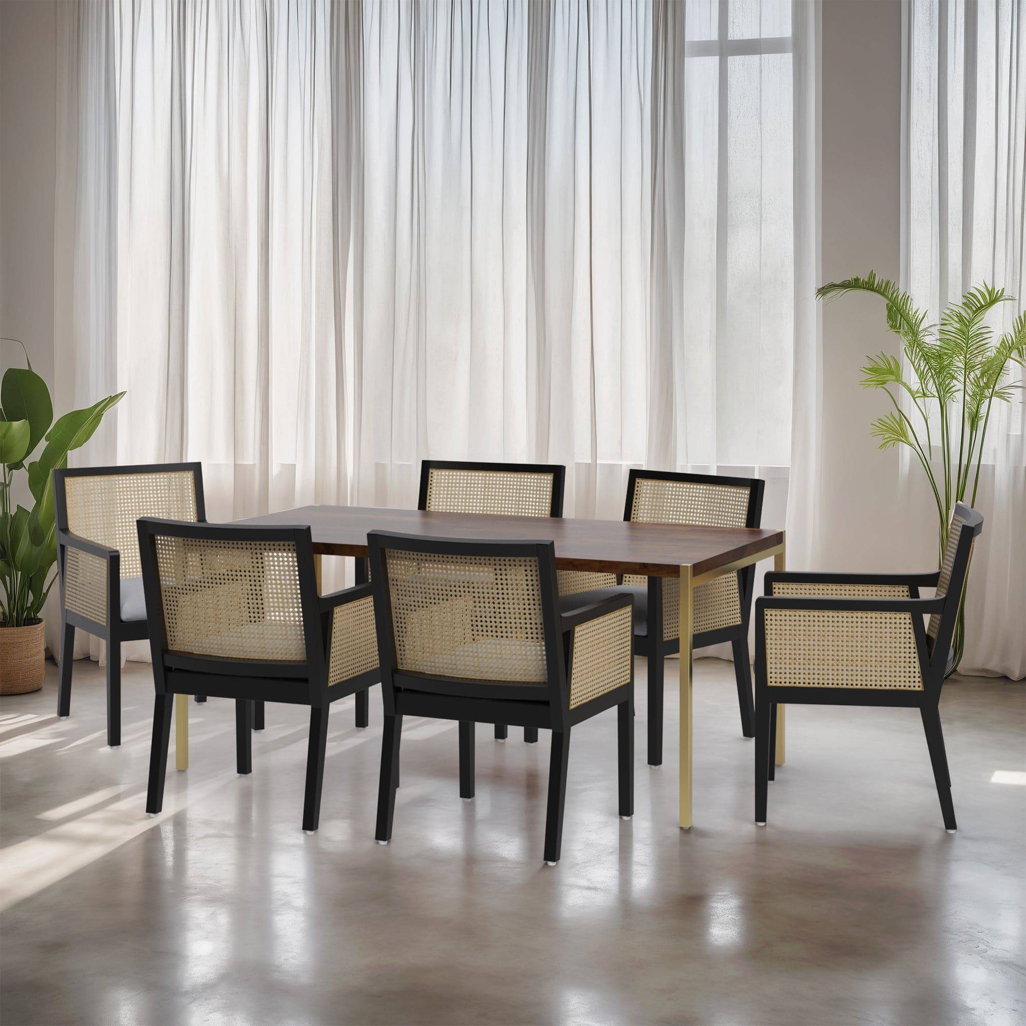 Ansel Dining Table with Kipling Chair Set - 4 & 6 Seater - All Sizes - Crafts Mill Bespoke Furniture - Dining