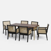 Ansel Dining Table with Kipling Chair Set - 4 & 6 Seater - All Sizes - Crafts Mill Bespoke Furniture - Dining