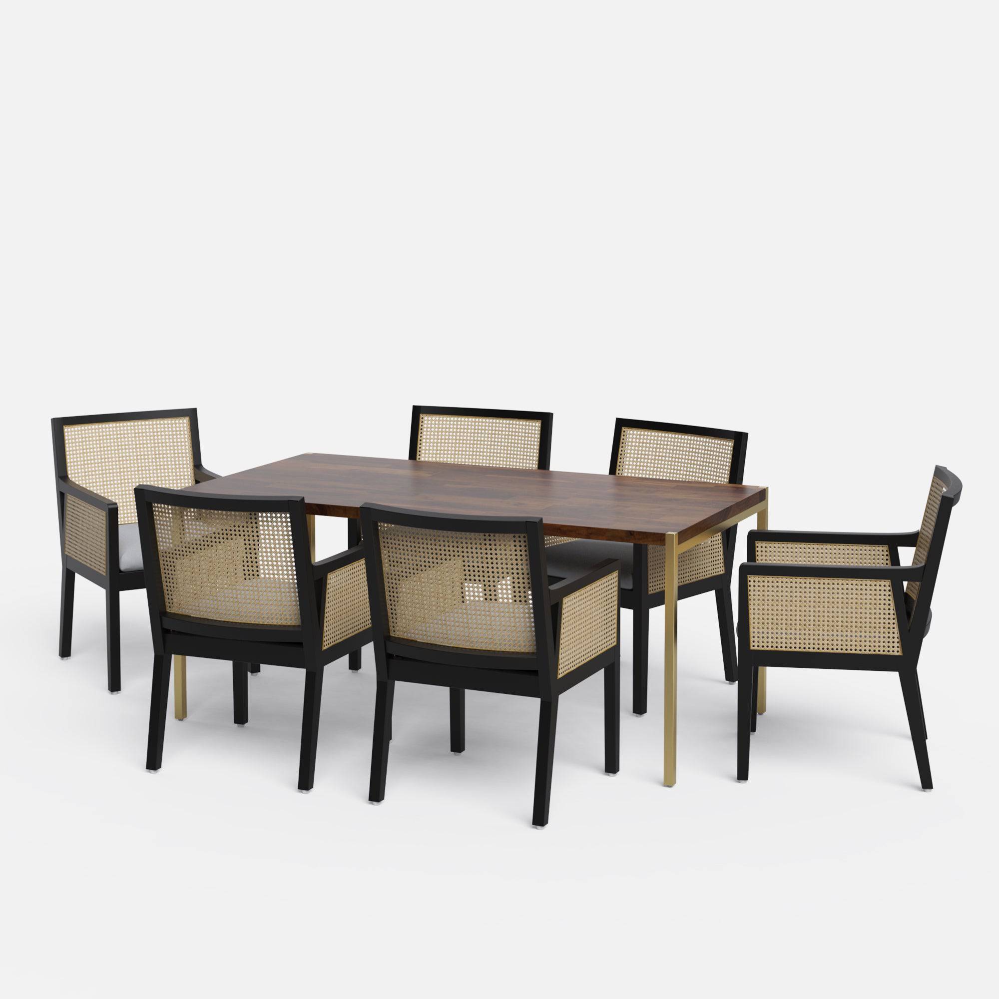Ansel Dining Table with Kipling Chair Set - 4 & 6 Seater - All Sizes - Crafts Mill Bespoke Furniture - Dining
