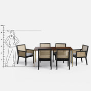 Ansel Dining Table with Kipling Chair Set - 4 & 6 Seater - All Sizes - Crafts Mill Bespoke Furniture - Dining