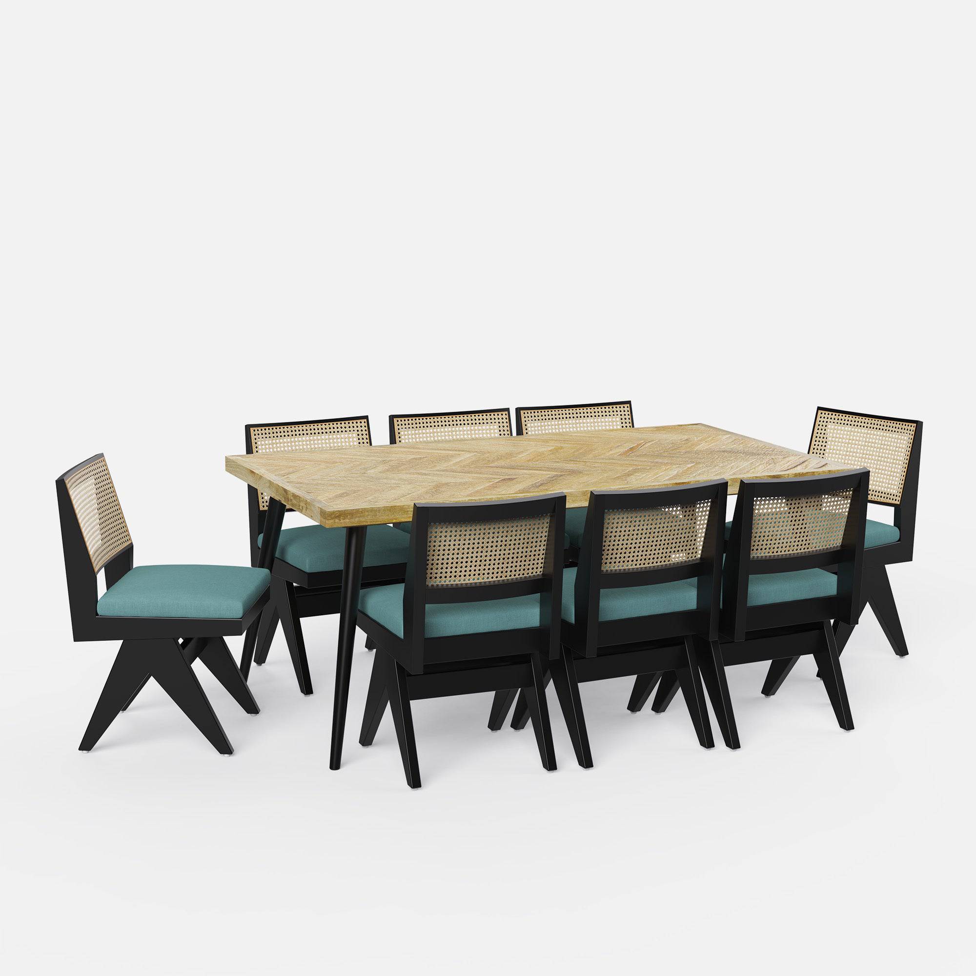 Souza-Jean Dining Table Set- 6 & 8 Seater/ All sizes