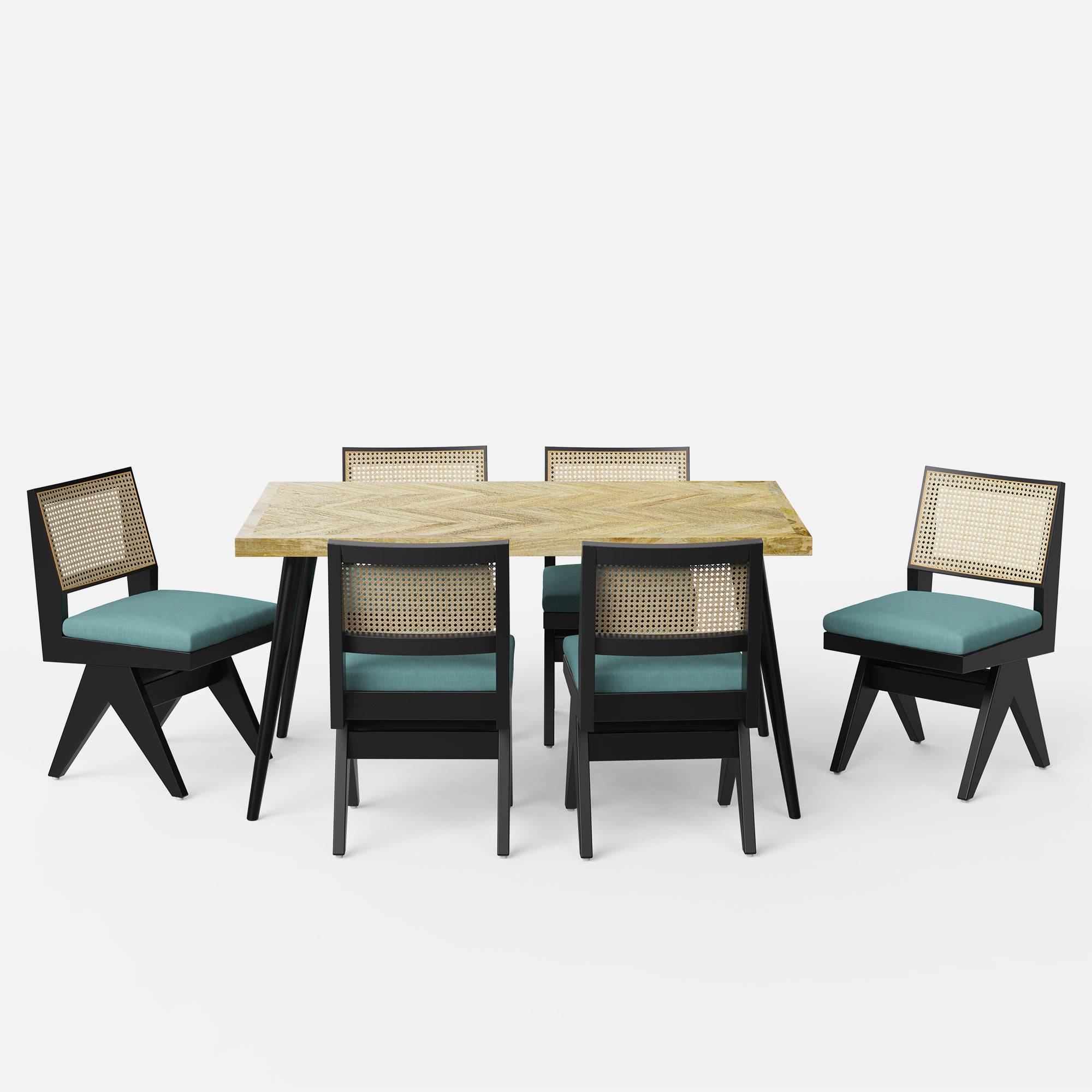 Souza-Jean Dining Table Set- 6 & 8 Seater/ All sizes