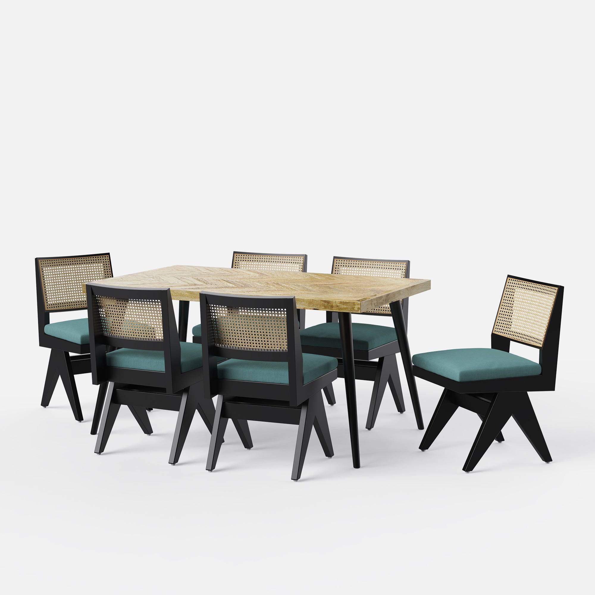 Souza-Jean Dining Table Set- 6 & 8 Seater/ All sizes