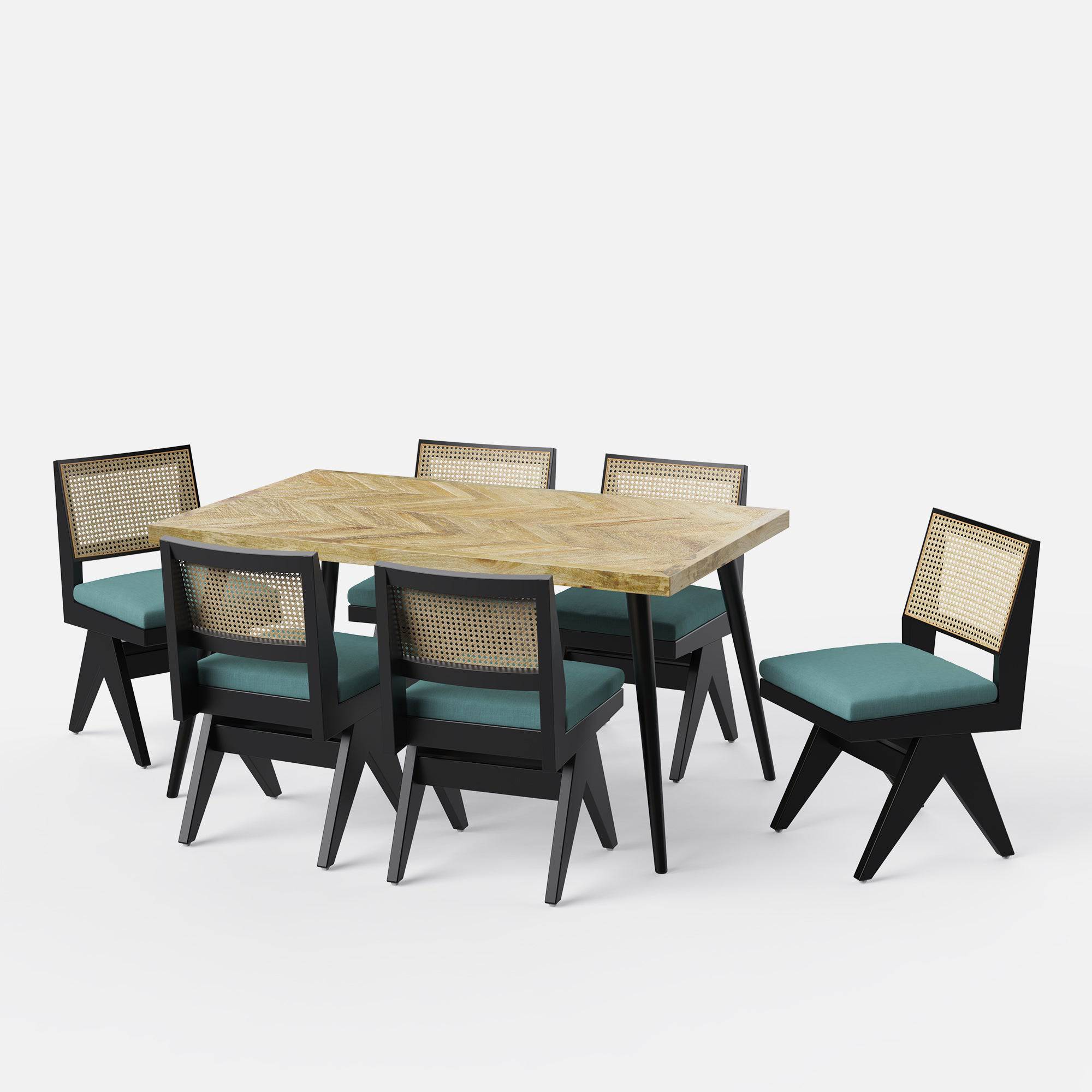 Souza-Jean Dining Table Set- 6 & 8 Seater/ All sizes