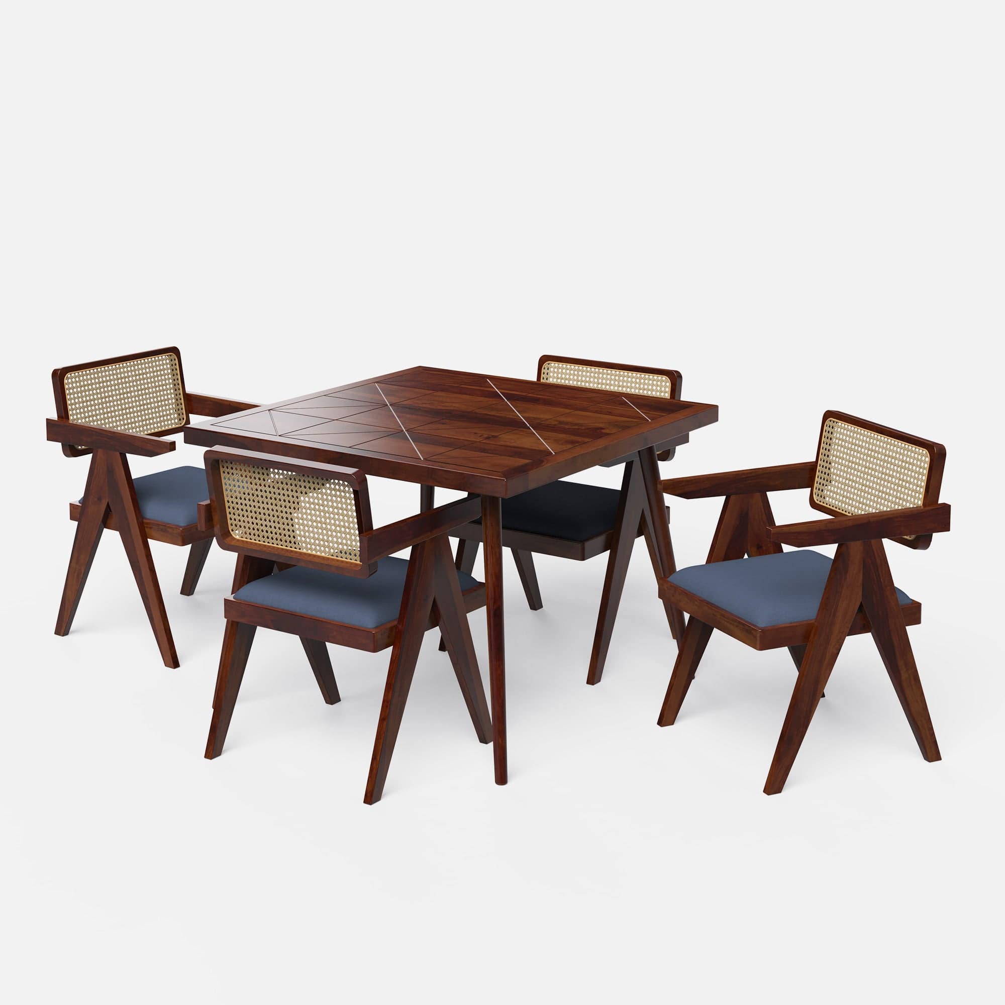 Helena-Pierre Provincial Teak Dining Table Set - 4, 6 Seater - All Sizes