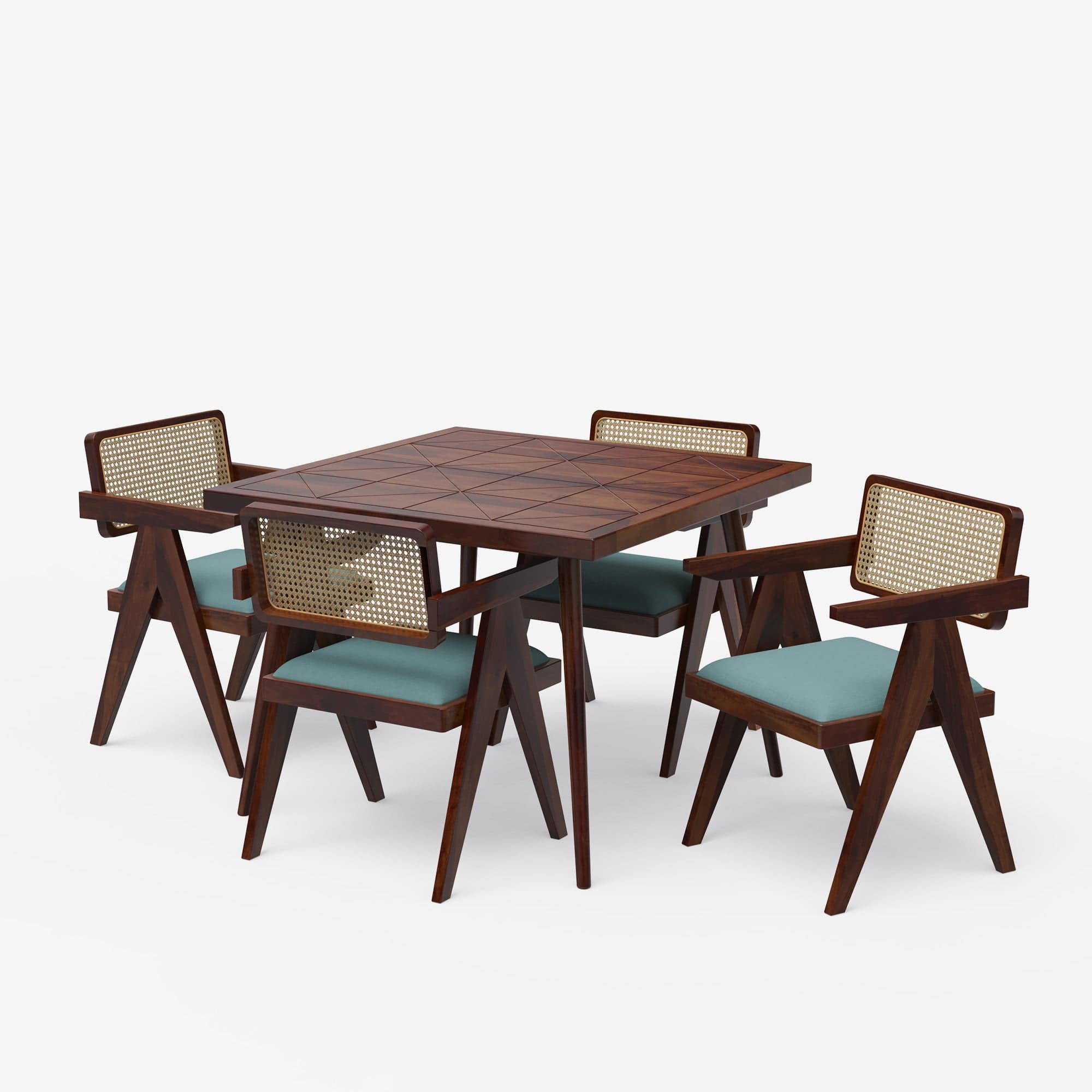 Helena-Pierre Provincial Teak Dining Table Set - 4, 6 Seater - All Sizes