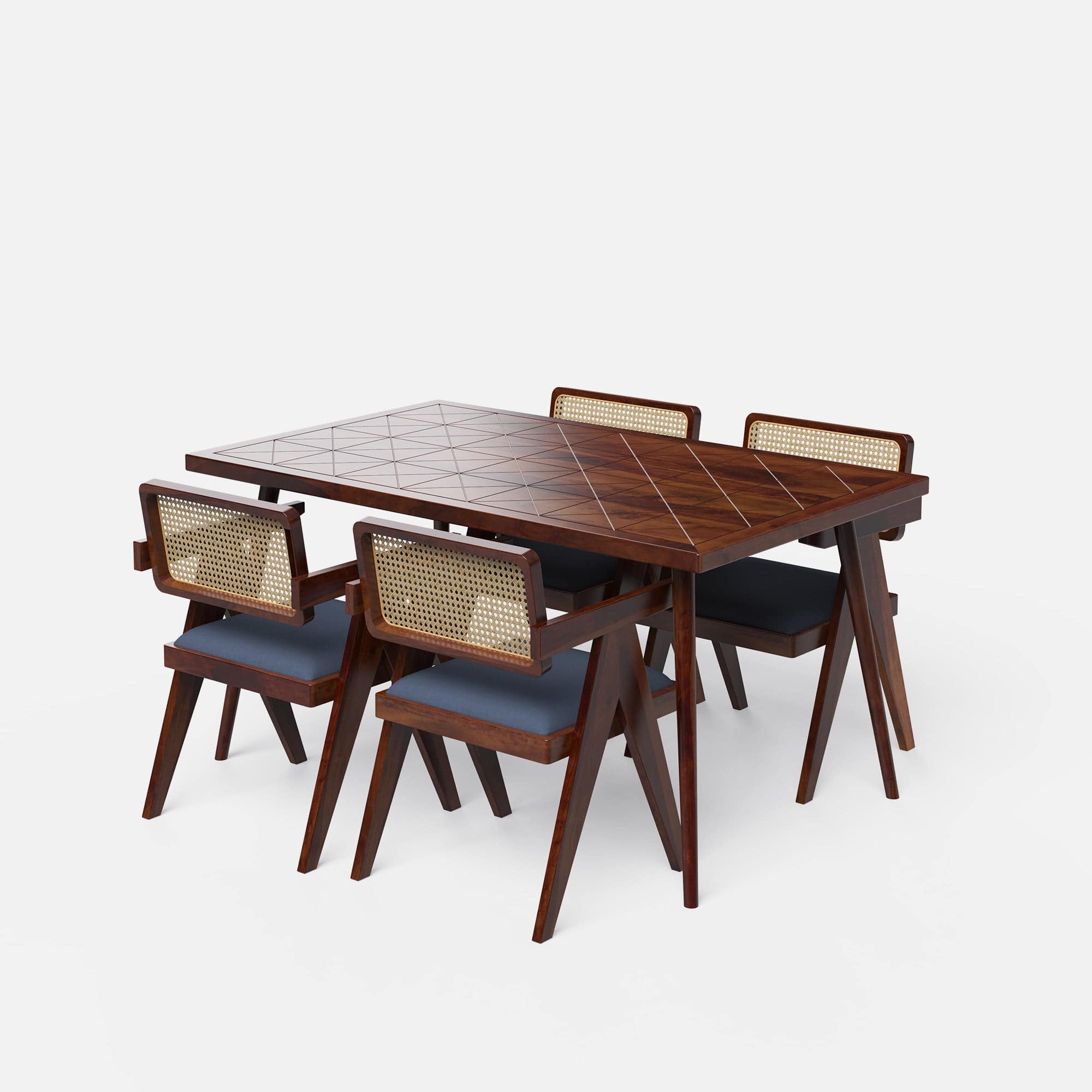 Helena-Pierre Provincial Teak Dining Table Set - 4, 6 Seater - All Sizes