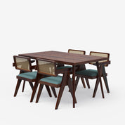 Helena-Pierre Provincial Teak Dining Table Set - 4, 6 Seater - All Sizes