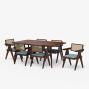 Helena-Pierre Provincial Teak Dining Table Set - 4, 6 Seater - All Sizes