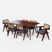 Helena-Pierre Provincial Teak Dining Table Set - 4, 6 Seater - All Sizes