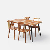 Polly Dining Table Set - 4 & 6 Seater/150 cm | Provincial Teak Finish | Medium Honey on Sheesham | Sheesham Natural Finish