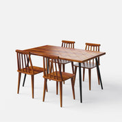 Polly Dining Table Set - 4 & 6 Seater/150 cm | Provincial Teak Finish | Medium Honey on Sheesham | Sheesham Natural Finish