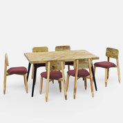 Souza-Stig Upholstered Dining Table Set- 6 & 8 Seater/ All sizes