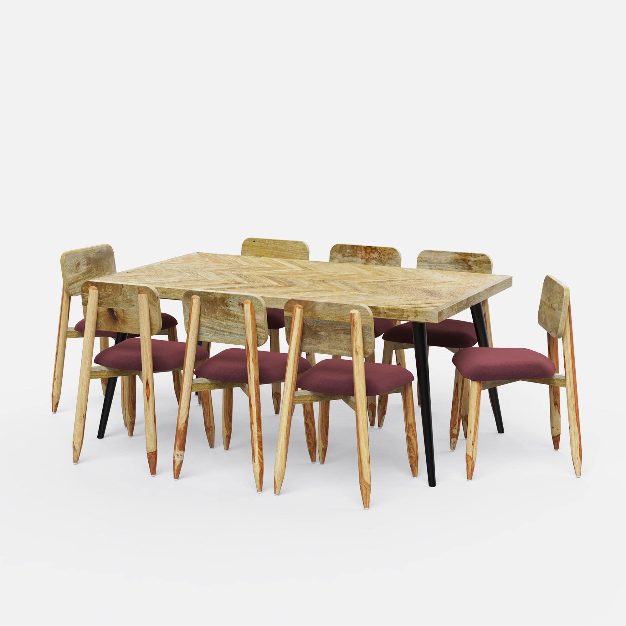 Souza-Stig Upholstered Dining Table Set- 6 & 8 Seater/ All sizes