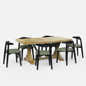 Gable-Arendt Dining Table Set- 6 & 8 Seater/ All sizes