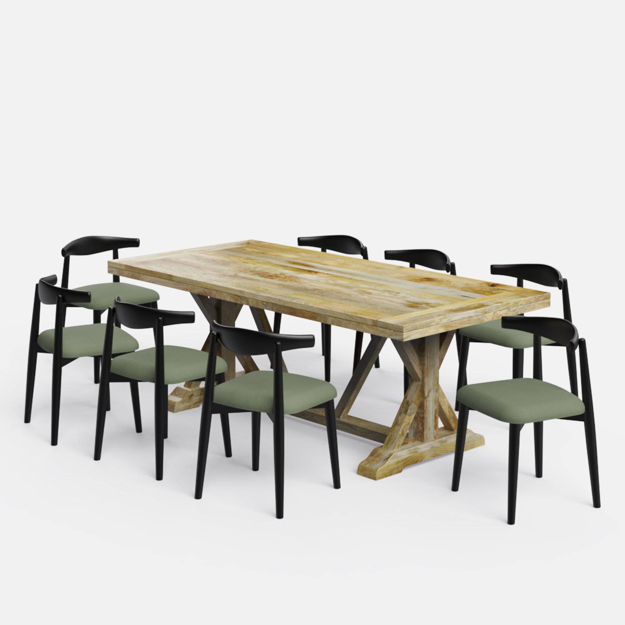 Gable-Arendt Dining Table Set- 6 & 8 Seater/ All sizes