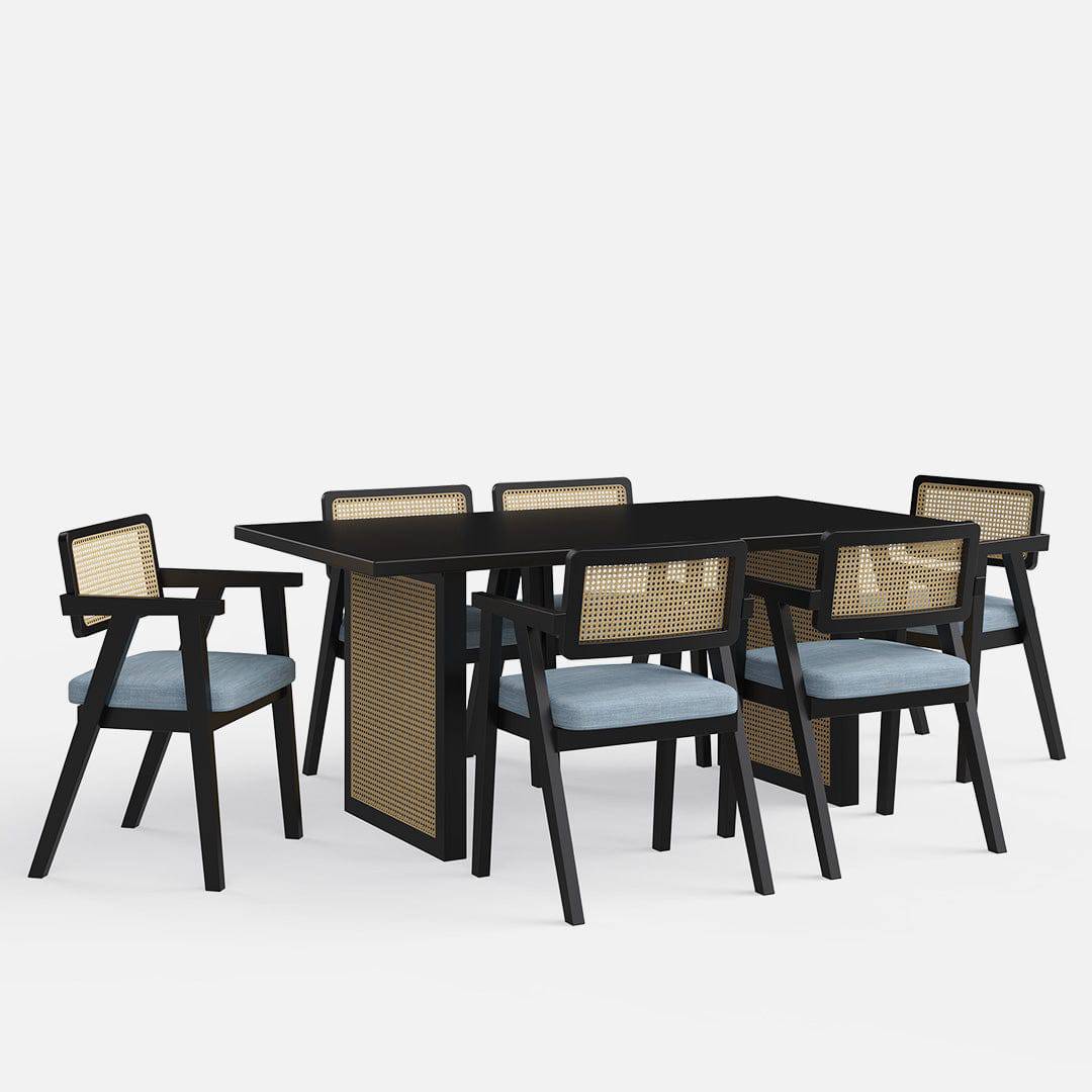 Stanley Luxury Dining Table Set with Bob chair - 4,6 & 8 Seater/ All sizes