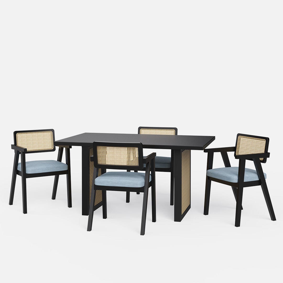 Stanley Luxury Dining Table Set with Bob chair - 4,6 & 8 Seater/ All sizes