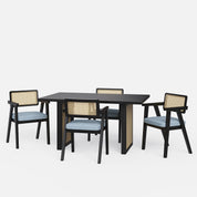 Stanley Luxury Dining Table Set with Bob chair - 4,6 & 8 Seater/ All sizes