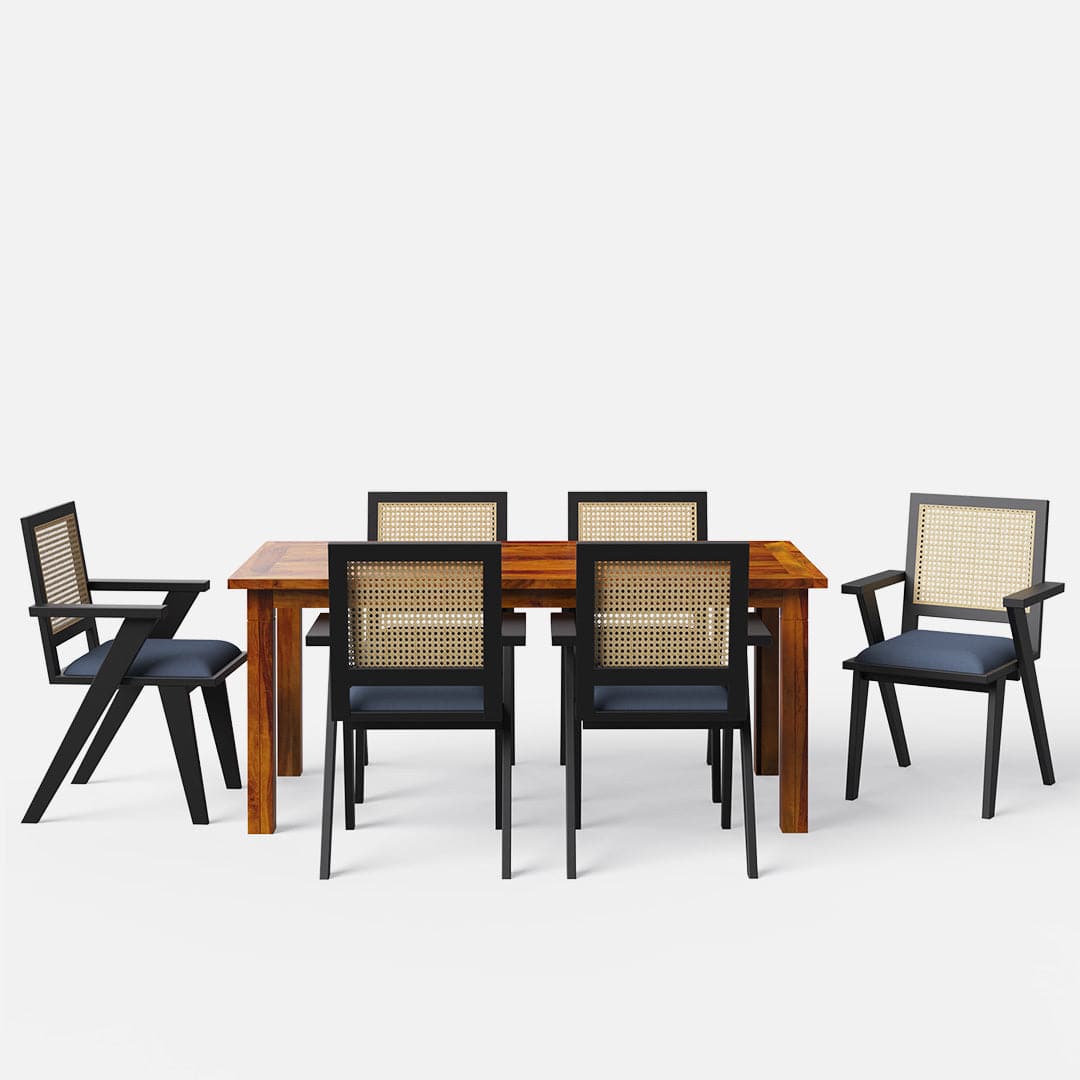 Roma-Flora Dining Table Set - 6 Seater/175 cm