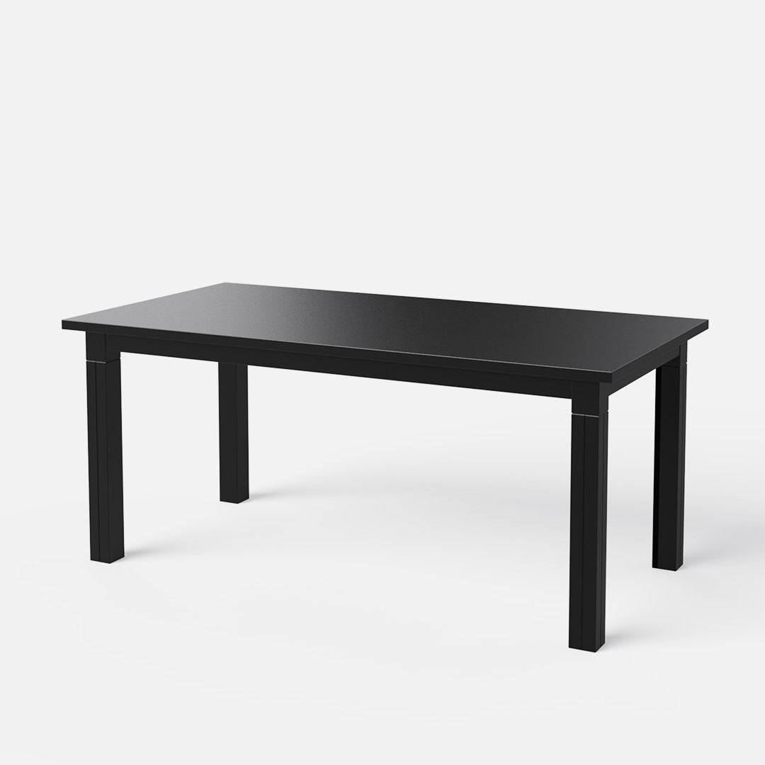 Roma-Flora Matte Black Dining Table Set - 6 Seater/175 cm