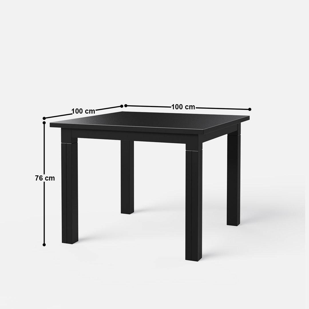 Roma-Flora Matte Black Dining Table Set - 4 & 6 Seater/ All Sizes