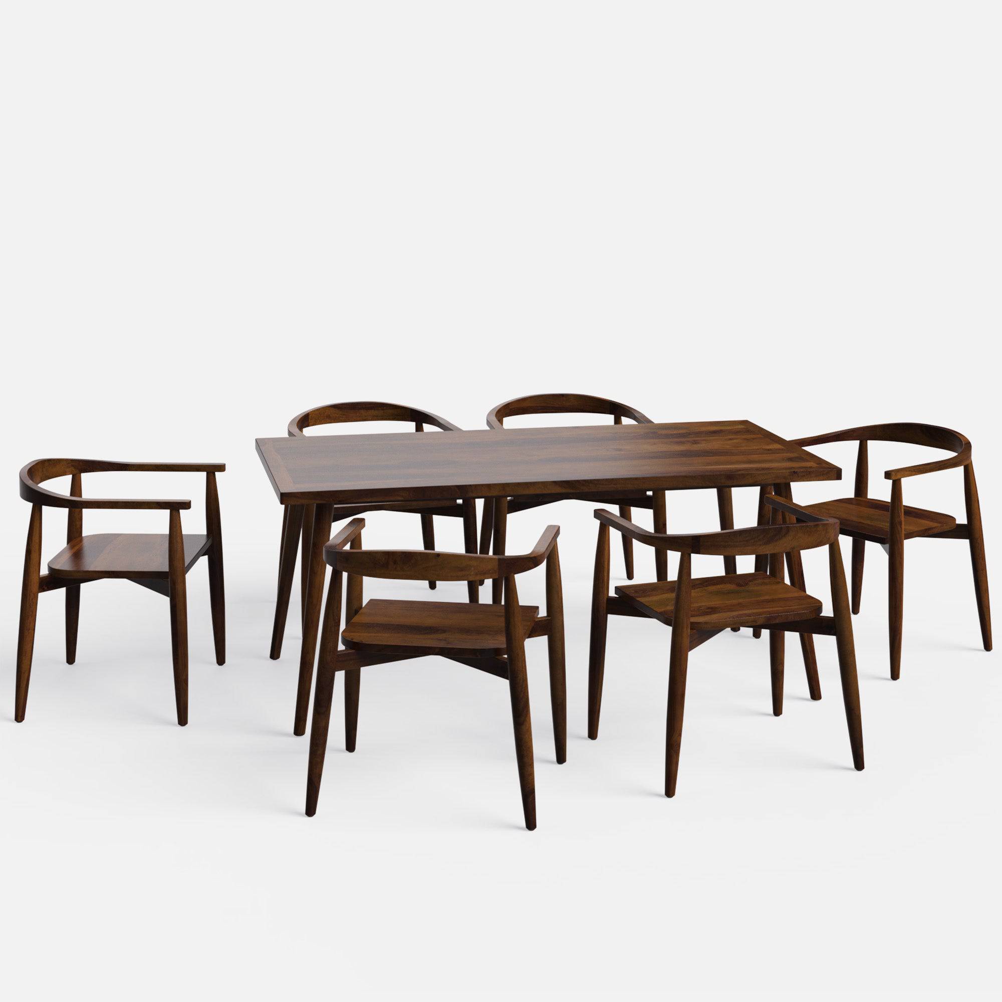 Helena Millie Walnut Dining Table Set - 4 & 6 Seater/All sizes