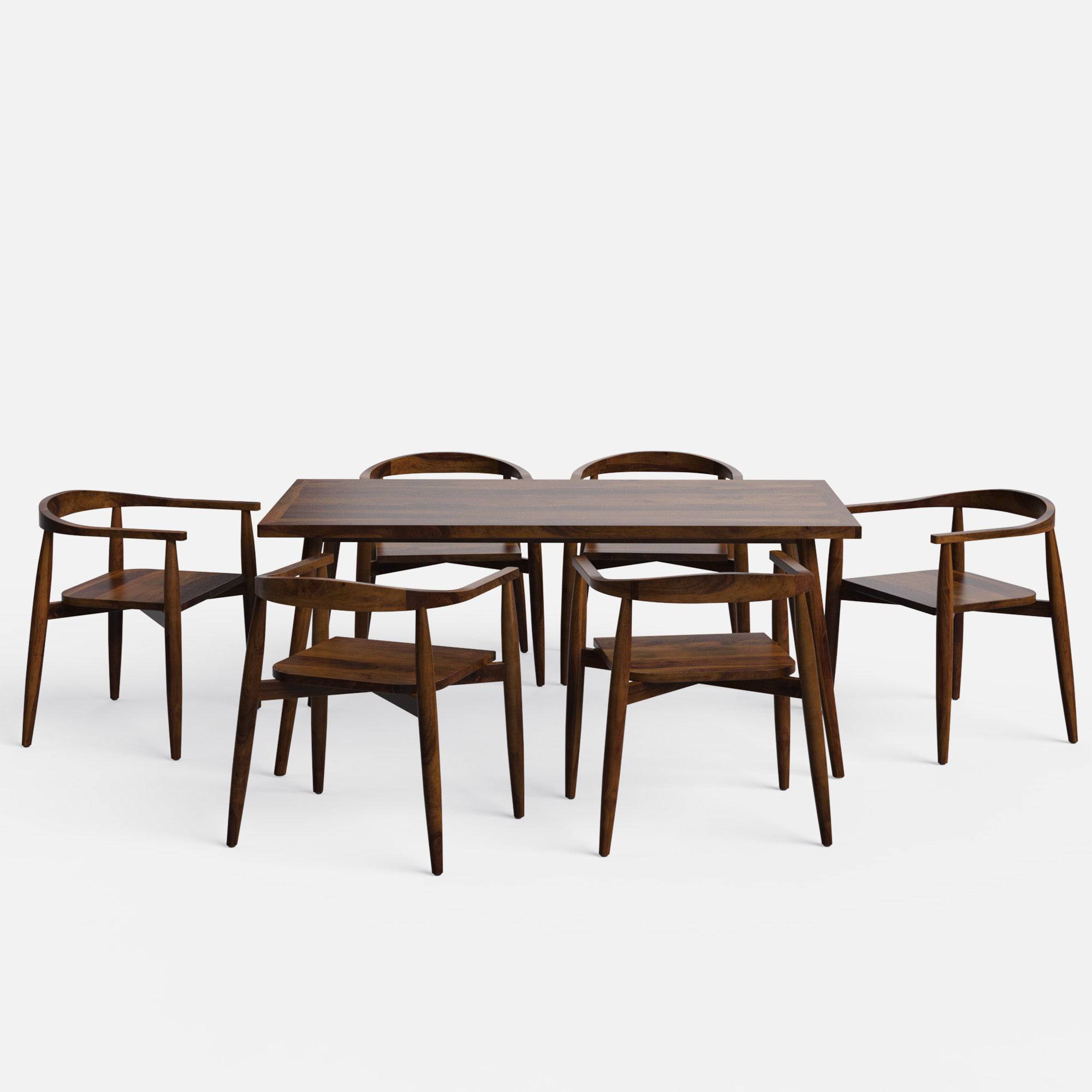 Helena Millie Walnut Dining Table Set - 4 & 6 Seater/All sizes