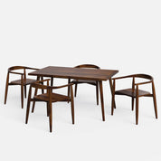 Helena Millie Walnut Dining Table Set - 4 & 6 Seater/All sizes