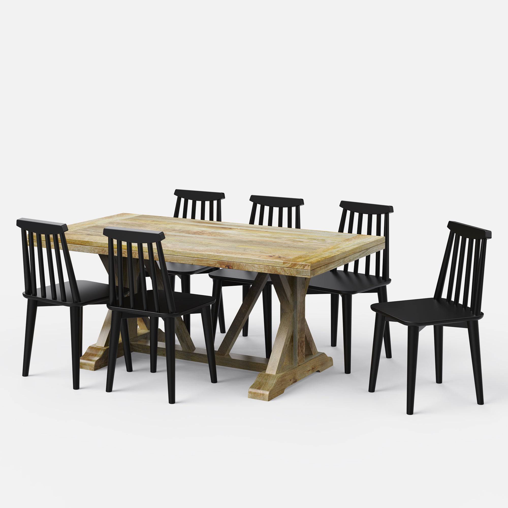 Gable-Polly Dining Table Set- 6 & 8 Seater/ All sizes