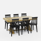 Gable-Polly Dining Table Set- 6 & 8 Seater/ All sizes