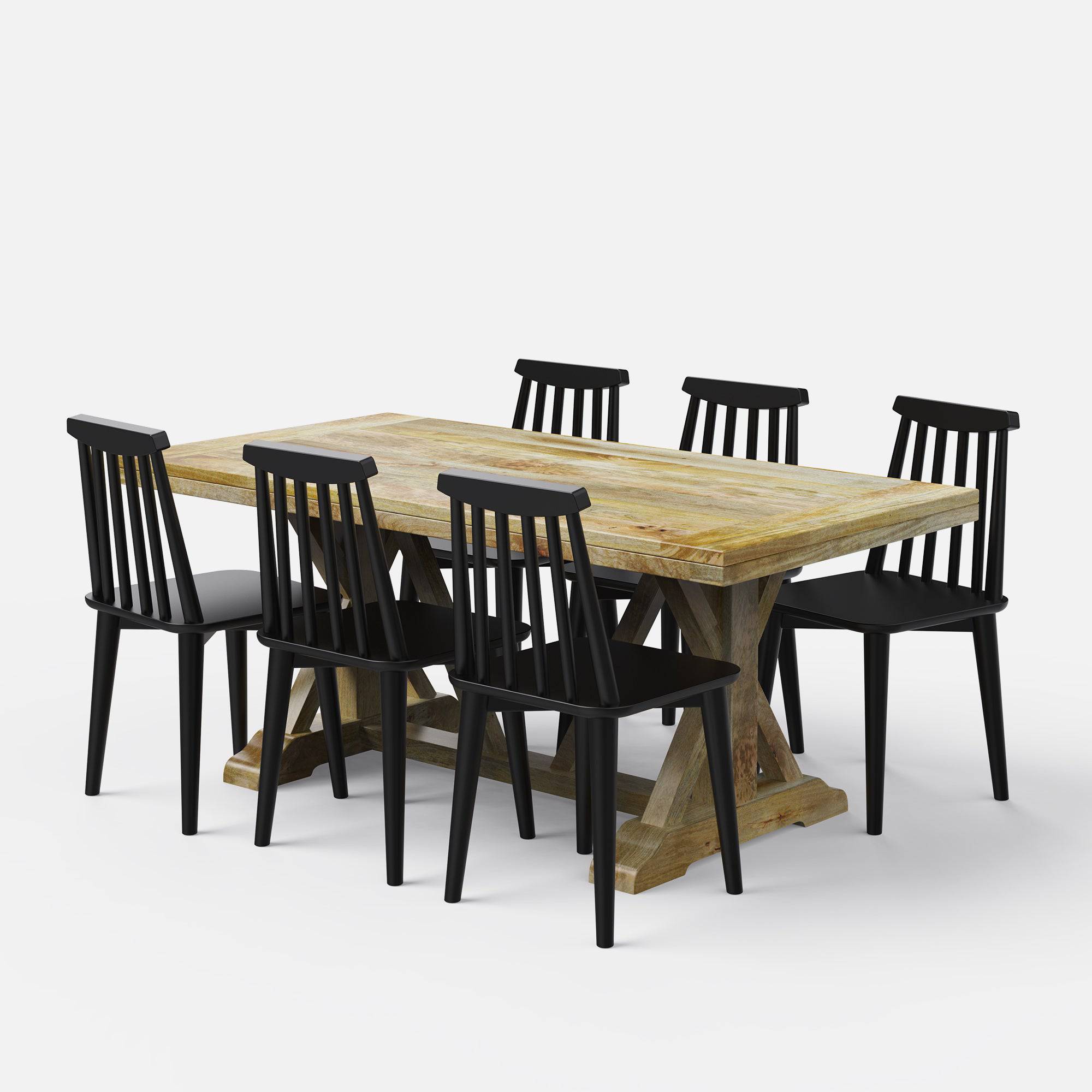 Gable-Polly Dining Table Set- 6 & 8 Seater/ All sizes