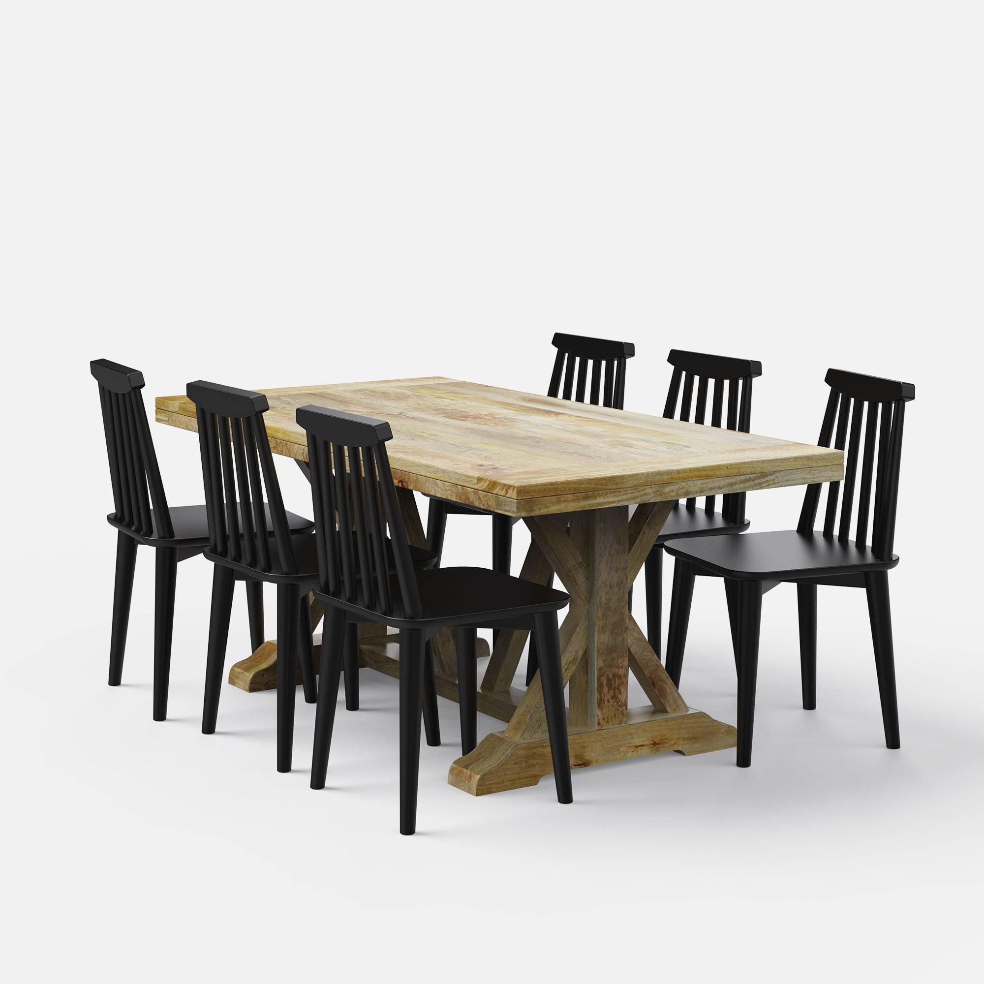 Gable-Polly Dining Table Set- 6 & 8 Seater/ All sizes