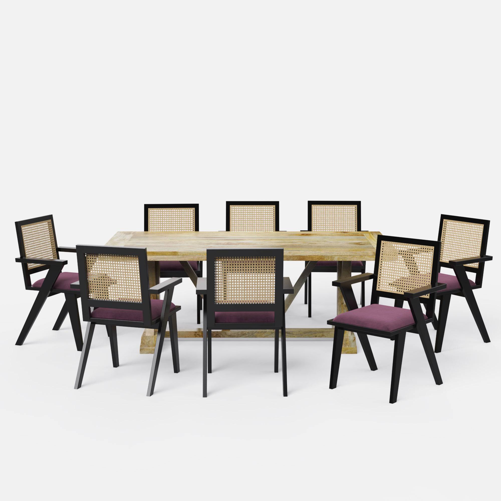 Gable-Flora Dining Table Set- 6 & 8 Seater/ All sizes