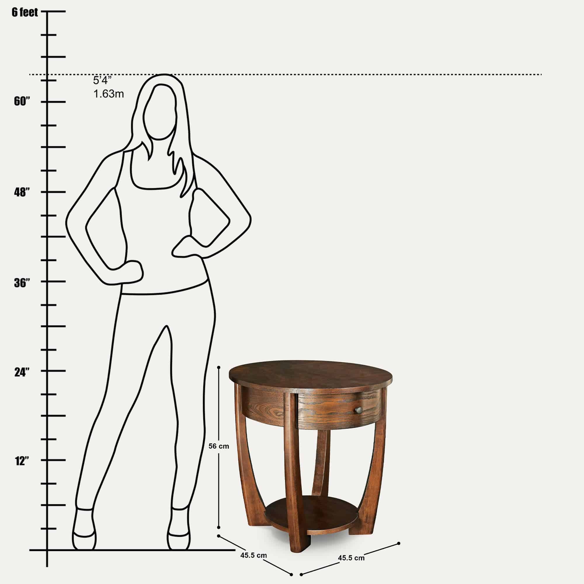 Athena Table - Side Table in Wood