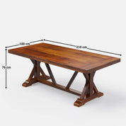 Gable-Jean Dining Table Set- 6 & 8 Seater/ All sizes - Crafts Mill Bespoke Furniture - Dining