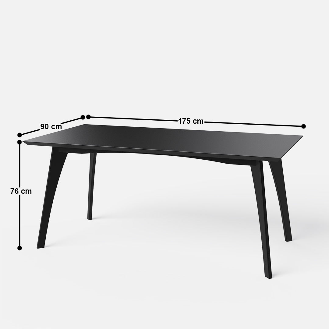 Gina-Flora Dining Table Set - Large 6 Seater - Table (175 cm x 90 cm x 76 cm) + 6 Flora Chairs - Mango Table + Sheesham Seating