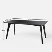 Gina-Flora Dining Table Set - Large 6 Seater - Table (175 cm x 90 cm x 76 cm) + 6 Flora Chairs - Mango Table + Sheesham Seating