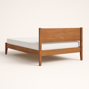 Acacia Wood Minimalist Bed Frame with Plain Headboard - image_3