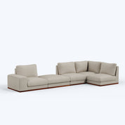 Derek modular right arm 4 seater sofa with ottoman - 133.5" | 62" Left chaise