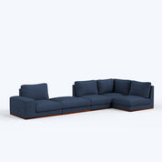 Derek modular right arm 4 seater sofa with ottoman - 133.5" | 62" Left chaise